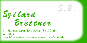 szilard brettner business card